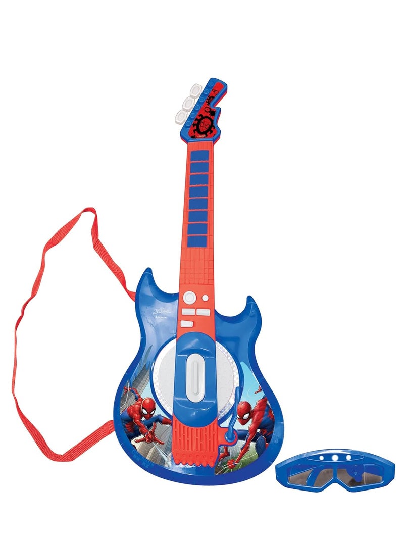 Lexibook , Spider-Man, Light-Up Electronic Guitar with Microphone, Glasses with Microphone, melodies, 2 Game Modes, MP3 Input, Blue/red, K260SP - Image 3